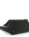 Drummed Calfskin Mini Luggage Black