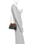 Triomphe Canvas Calfskin Small Boston Bag Tan
