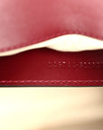 Calfskin Matelasse Mini GG Marmont Shoulder Bag Rosso Ancora