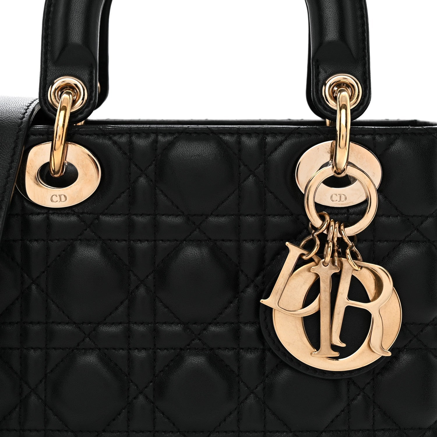 Lambskin Cannage Small My ABCD1OR Lady D1OR Black