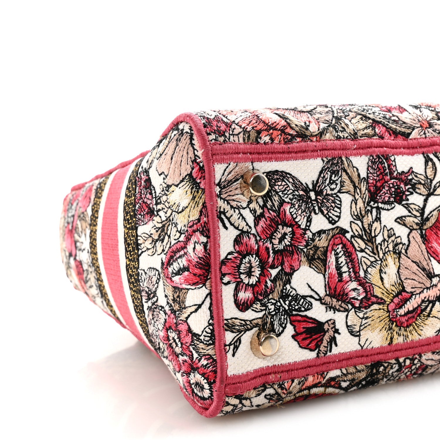 Canvas Embroidered Butterfly Print Medium Lady D-Lite  Multicolor