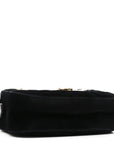 Velvet Matelasse Marquise Crystals Mini GG Marmont Chain Shoulder Bag Black