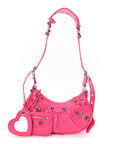 Agneau Arena Le Cagole Shoulder Bag XS Hot Pink