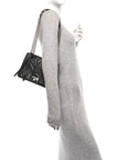 Nappa Star Quilted Studded Small Helia Shoulder Bag Black