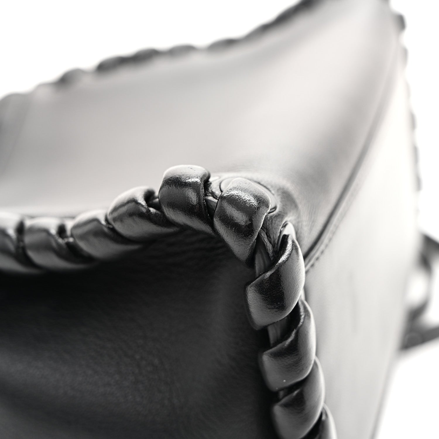 Nappa Lace Up Mini Peekaboo Iconic Satchel Black
