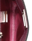 Metallic Cuoio Romano Selleria Nano Peekaboo Satchel Purple
