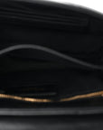 Calfskin Y Quilted Monogram Toy Loulou Crossbody Bag Black