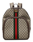 GG Supreme Monogram Medium Ophidia Day Backpack Brown