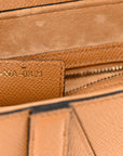 Grained Calfskin Saddle Bag Camello