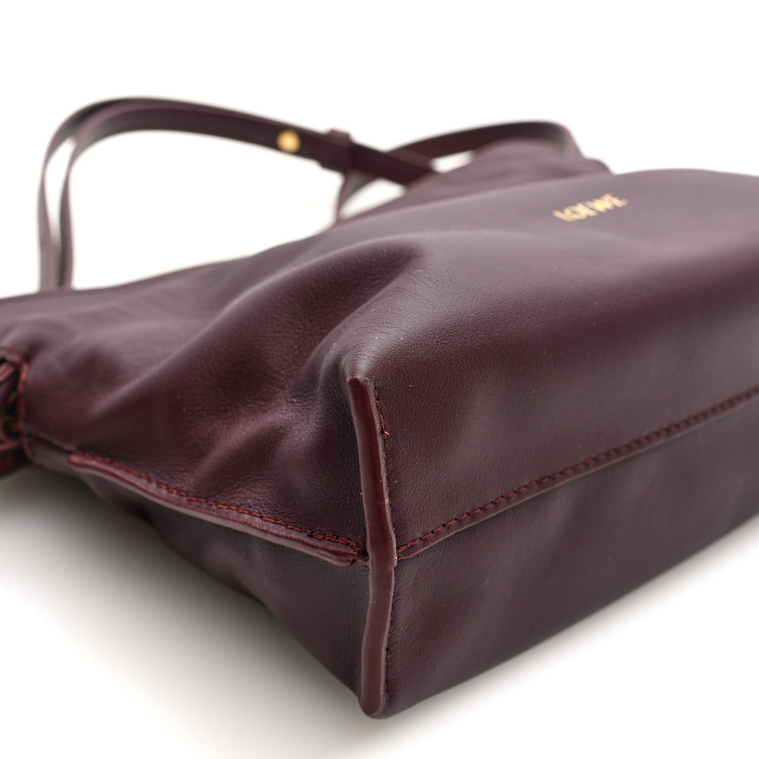 Calfskin Mini Flamenco Knot Clutch Dark Burgundy