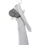 Oblique Saddle Bag Blue