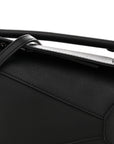 Calfskin Mini Puzzle Edge Bag Black