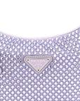 Satin Crystal Mini Re-Edition 2000 Bag Glicine