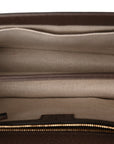 Monogram Jumbo GG Textured Dollar Calfskin Web Small Ophidia Padlock Top Handle Bag Camel Ebony New Acero