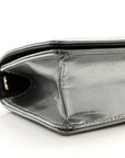 Metallic Patent Micro-Cannage Baby D1ORama Flap Bag Silver
