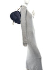 Grained Calfskin Saddle Bag Navy