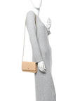 Caviar Quilted Wallet on Chain WOC Beige