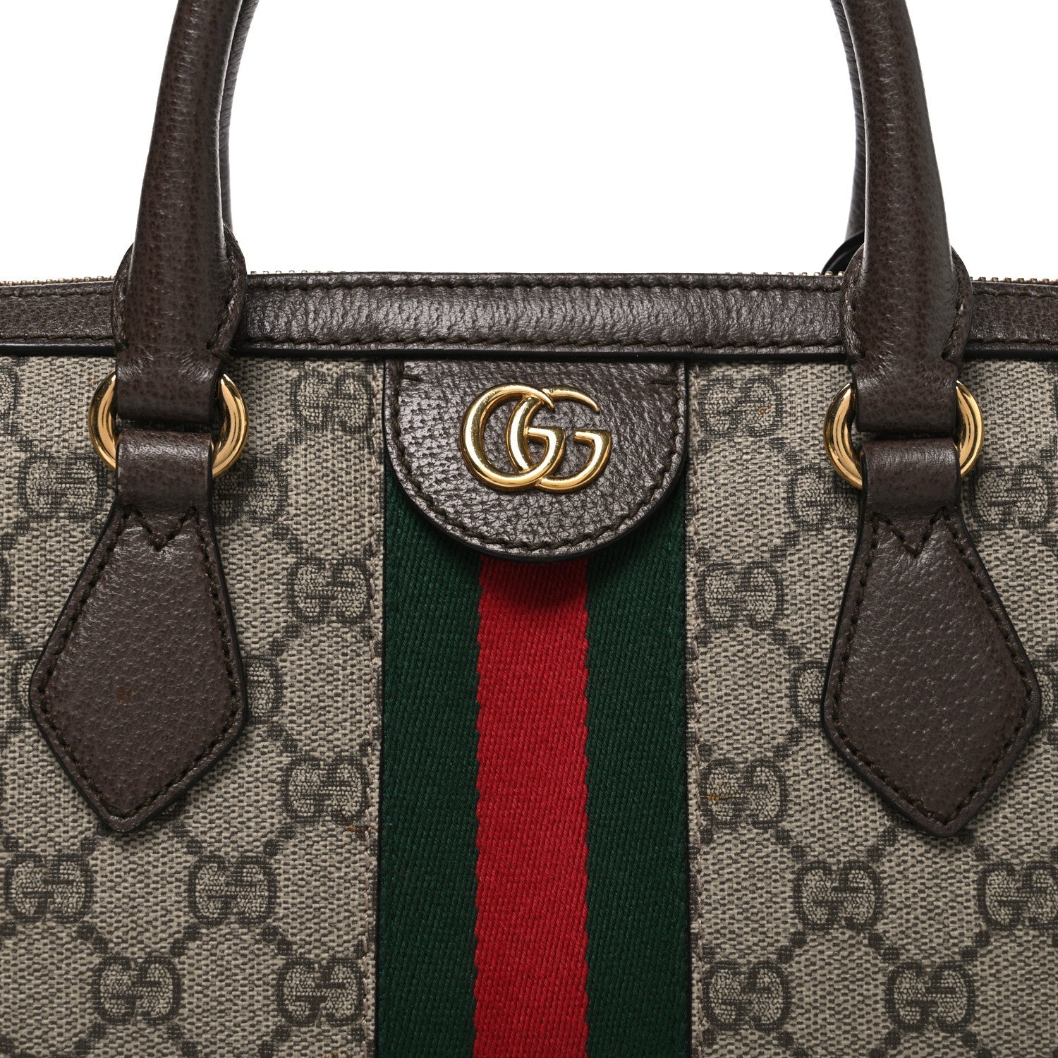GG Supreme Monogram Web Medium Ophidia Boston Brown