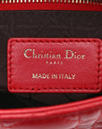 Lambskin Cannage Mini Lady D1OR Red