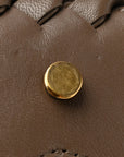 Nappa Intreccio Mini Cobble Shoulder Bag Taupe Grey