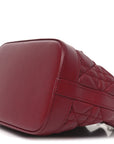 Lambskin Cannage Miss D1OR Bucket Bag Cherry Red