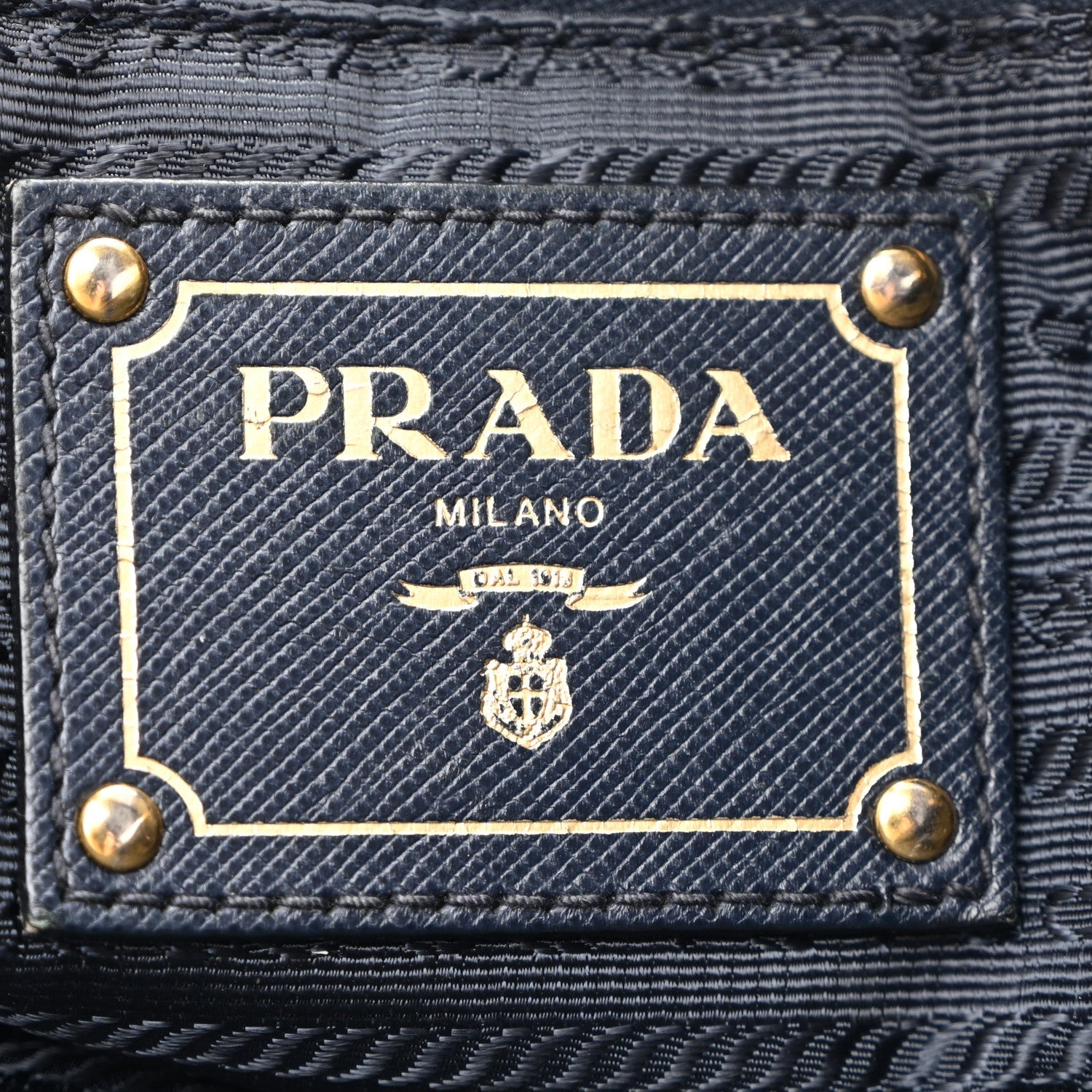 Saffiano Tessuto Nylon Shopping Tote Royal Blue