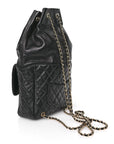 Lambskin Quilted Large In Seoul Backpack Black