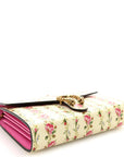 Calfskin Floral Print Mini Dionysus Chain Wallet Ivory Pink