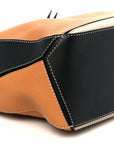 Calfskin Small Puzzle Bag Amber Light Oat Black