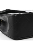 Lambskin Quilted Mini Rectangular Flap Black