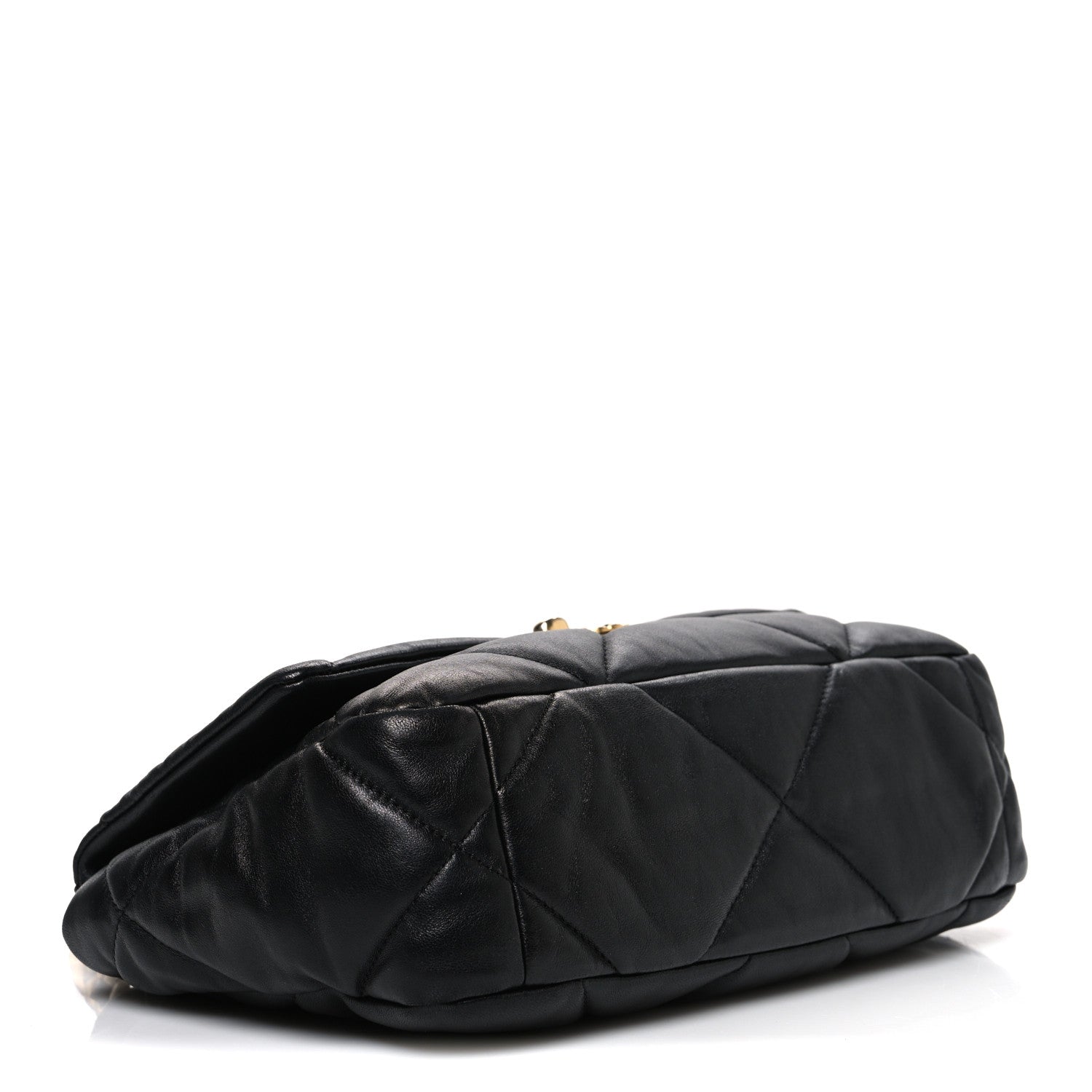 Lambskin Quilted Medium CHNL 19 Flap Black