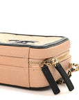 Caviar Quilted Small CC Filigree Vanity Case Beige Black