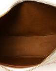 Canvas Calfskin Ava Triomphe Shoulder Bag Red