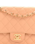 Caviar Quilted Medium Double Flap Beige Clair