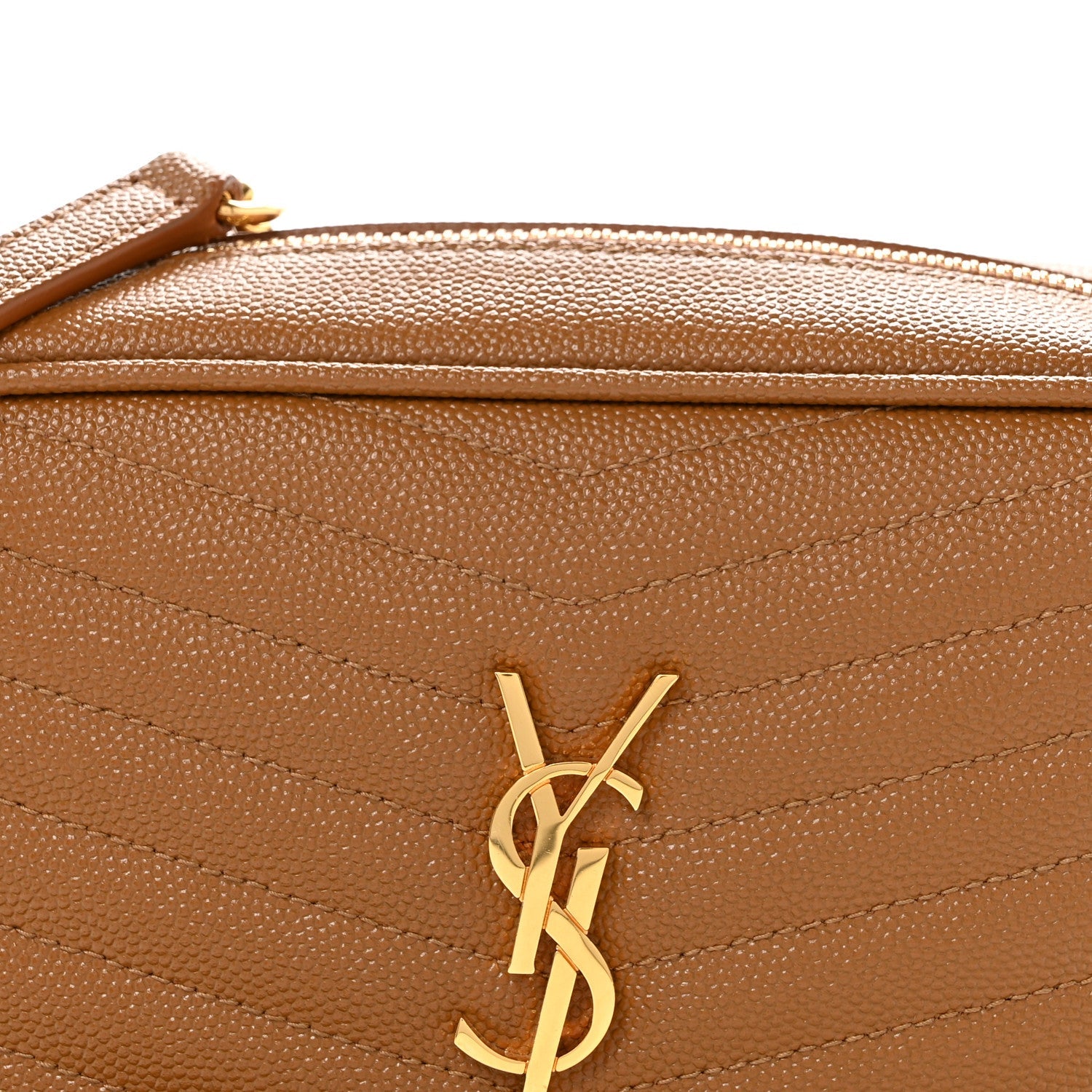 Grain De Poudre Matelasse Monogram Mini Lou Camera Bag Dark Natural