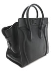 Drummed Calfskin Mini Luggage Black