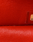 Lambskin Quilted Jumbo Double Flap Red