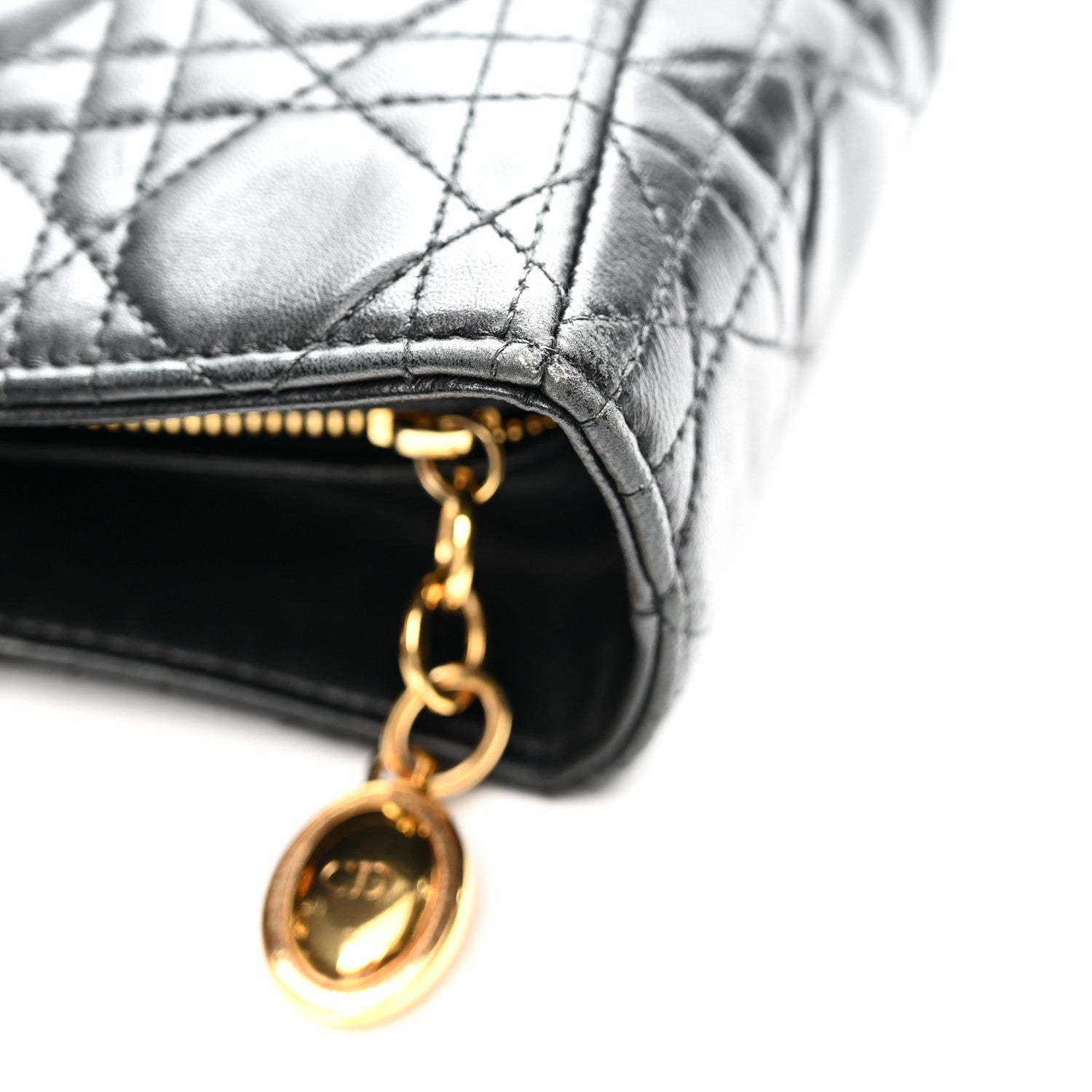 Lambskin Cannage Large Lady D1OR Black