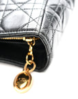 Lambskin Cannage Large Lady D1OR Black