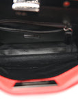 Vitello Seta Nappa Mini Plexi Handle Peekaboo Iconic Satchel Pomodoro