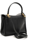 Natural Smooth Calfskin Mini Rodeo Top Handle Handbag Black