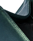Iridescent Goatskin Quilted Medium Boy Flap Green