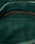 Suede Maxi Intrecciato Padded Chain Cassette Crossbody Bag Emerald Green