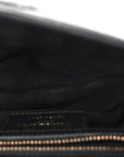 Grained Calfskin Saddle Bag With Strap Black