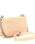 Patent Micro-Cannage Small D1ORama Flap Bag Rose