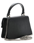 Dollar Calfskin Crystal Mini Dionysus Top Handle Bag Black Crystal