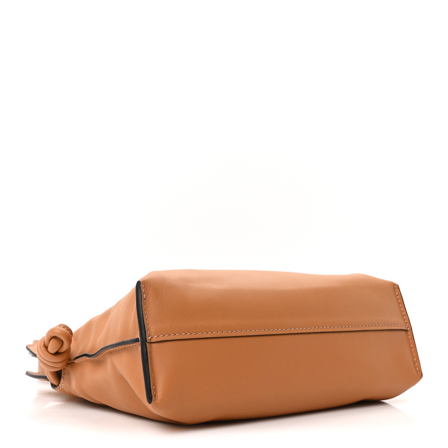 Calfskin Mini Flamenco Knot Clutch Warm Desert
