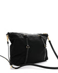 Saffiano Tessuto Nylon Shopping Tote Black
