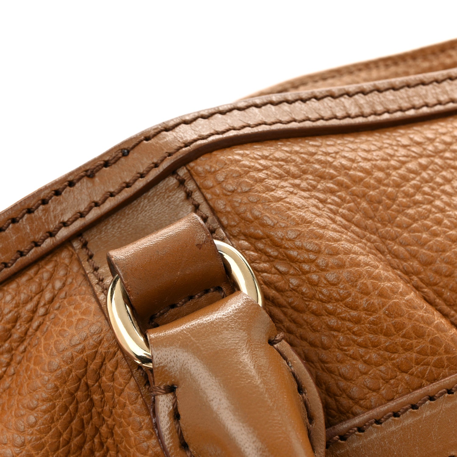 Grainy Calfskin Medium Golderton Tote Brown
