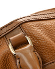 Grainy Calfskin Medium Golderton Tote Brown